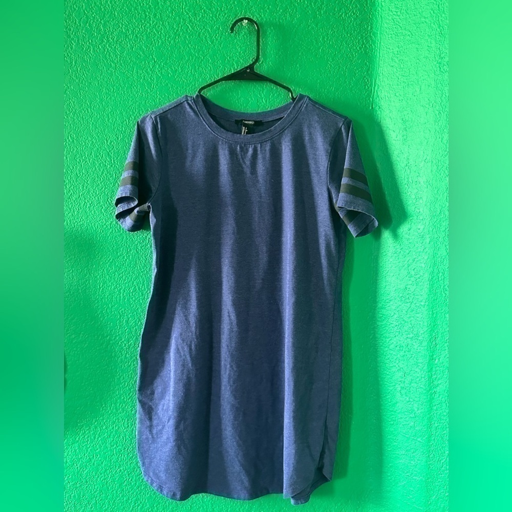 FOREVER 21 Blue T-Shirt Dress Size Small NC0165
